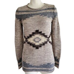 Lauren Ralph Lauren VTG Tribal Sweater Cotton Blend Sweater Navajo Aztec Indian